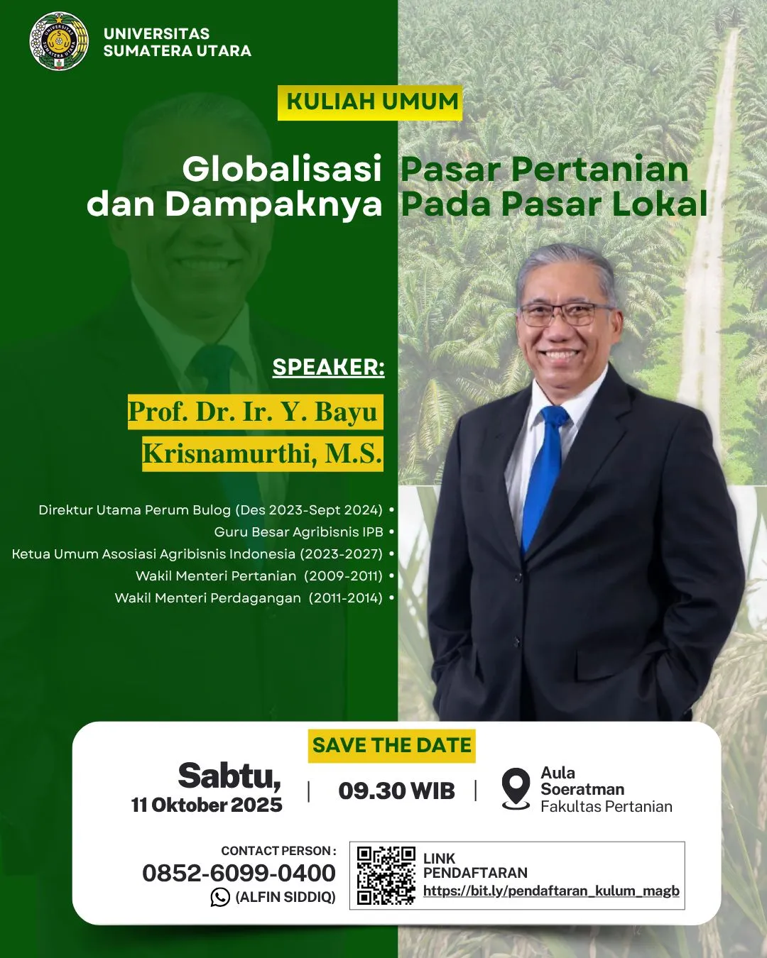 Public Lecture: Globalization of Agricultural Markets and Its Impact on Local Markets
